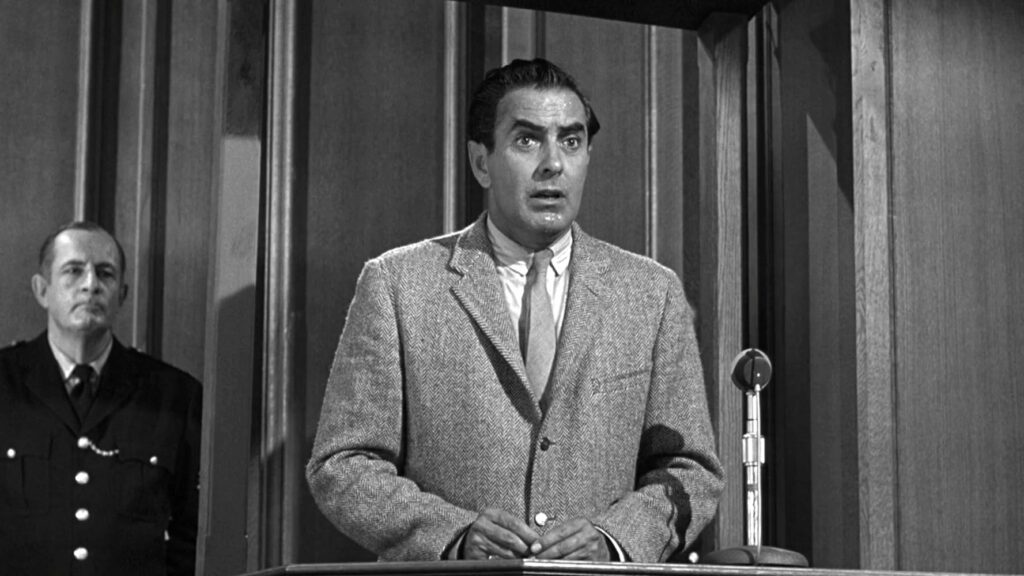 Tyrone Power as Leonard Vole in Witness for the Prosecution (1957)