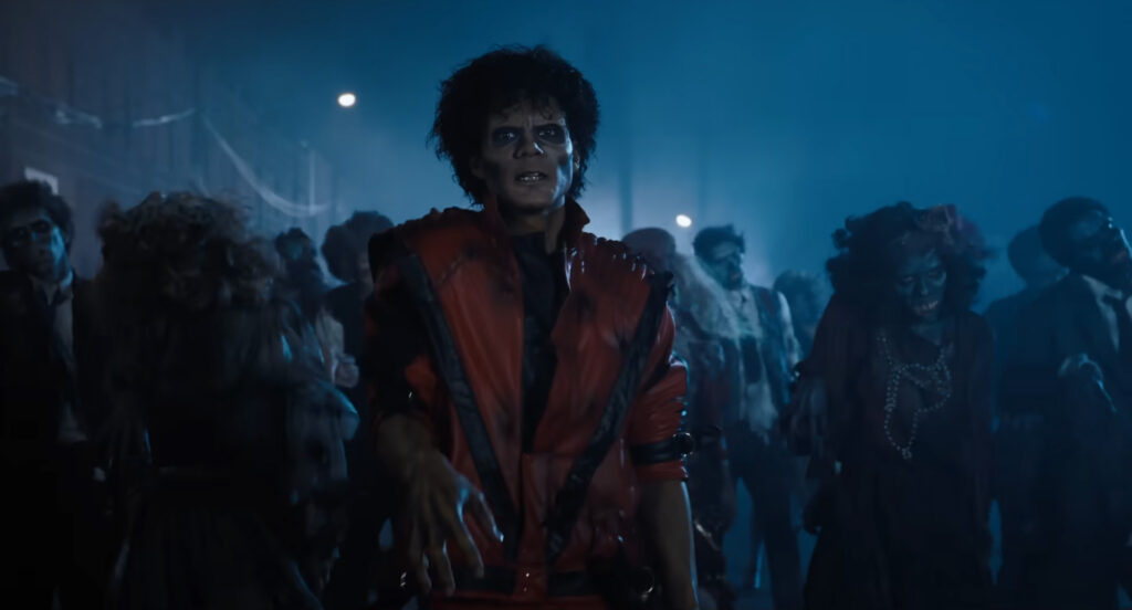 Jaafar Jackson performs the iconic Thriller video dance in the movie Michael (2026)