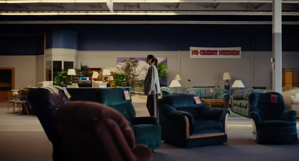 Mary walks through the furniture store in Backrooms (2026)