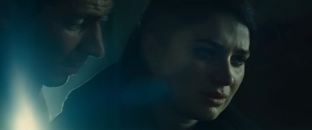 Josh O'Connor as Daniel and Eve Hewson as Jane in Disclosure Day (2026)