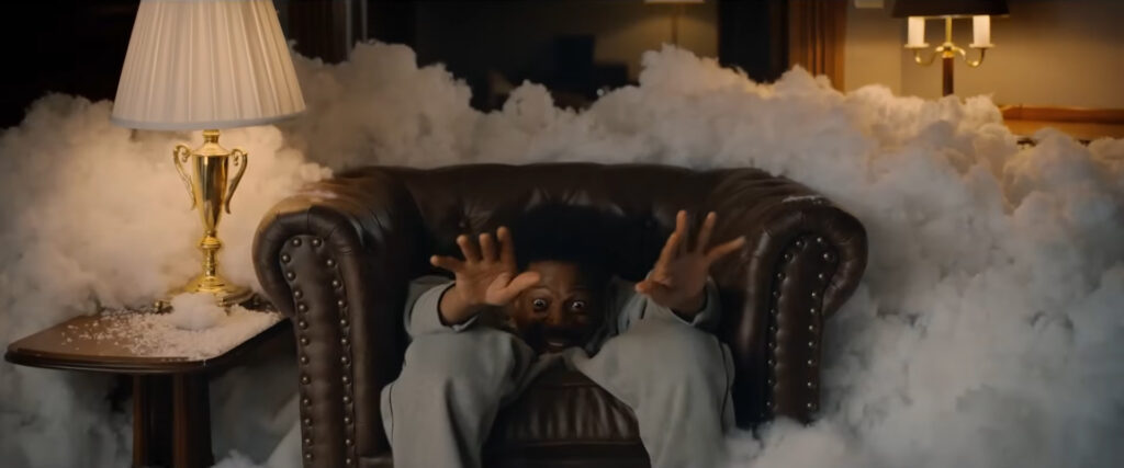 A scene in Scary Movie 6 (2026) that  spoofs Get Out.